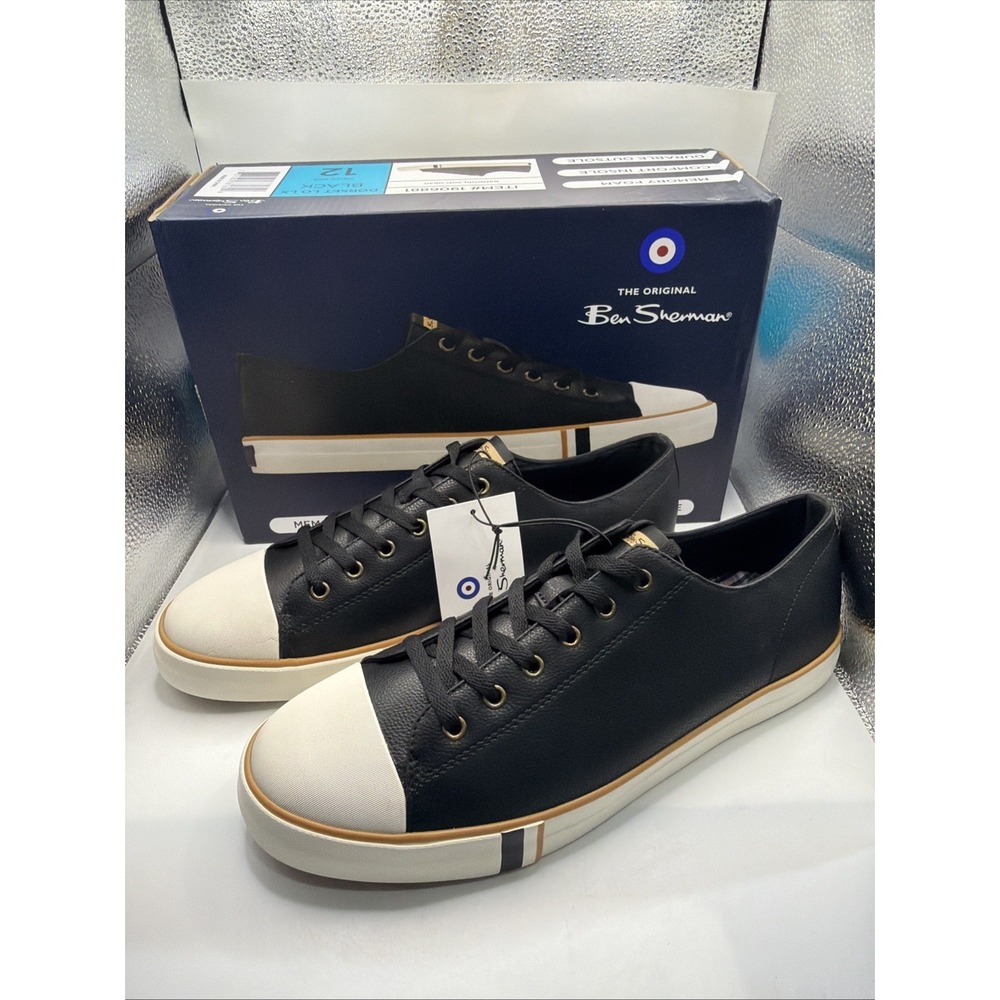 Ben Sherman Dorset Lo LX Sneakers Men's Black Lace-Up Low Top Casual Size 12